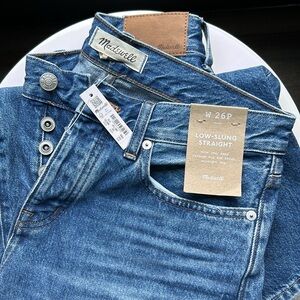 NWT Madewell Low-Slung Straight Jeans